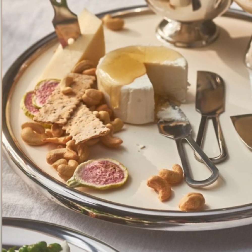 Anthropologie Arlo Stainless Steel Platter NWT